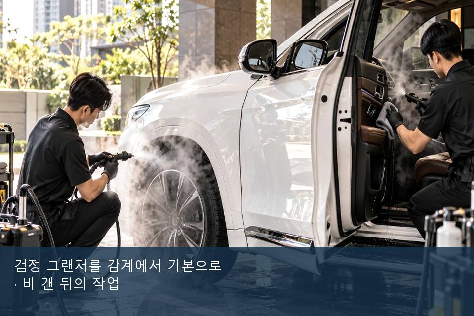검정 그랜저를 감계에서 기본으로 · 비 갠 뒤의 작업